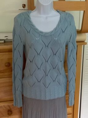 Women’s sweater, size medium, colour light blue, cotton blend